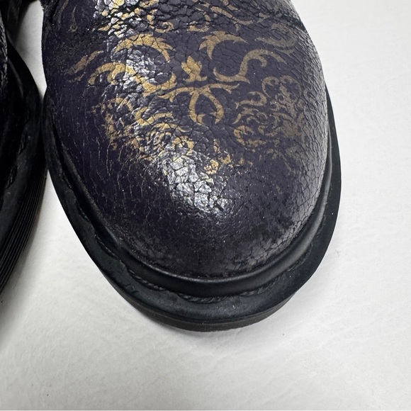 Dr. Martens RARE 1461 Baroque Crystal Suede Oxfords in Purple / Gold, Size 6 - Picture 5 of 11